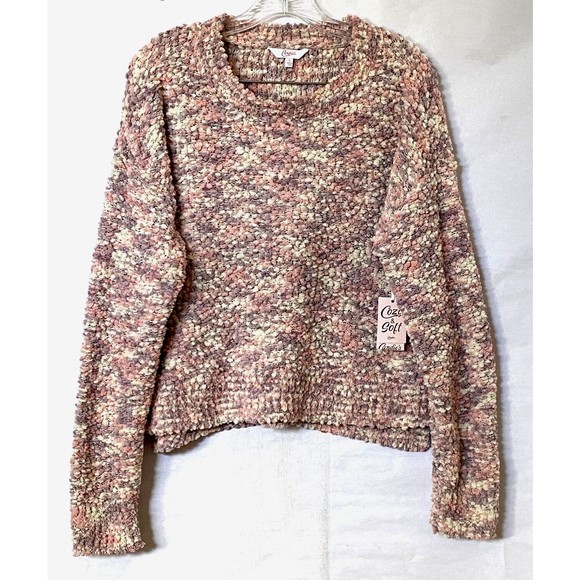 Candie's Sweaters - Candies Sweater Womens Large Multicolor Popcorn Chenille Knit Cozy Very Soft NWT